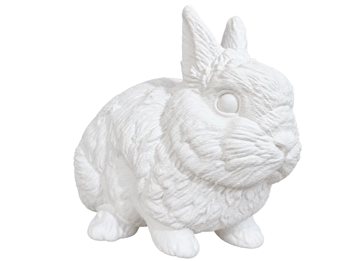 うさぎフィギュアの3D完成イメージ