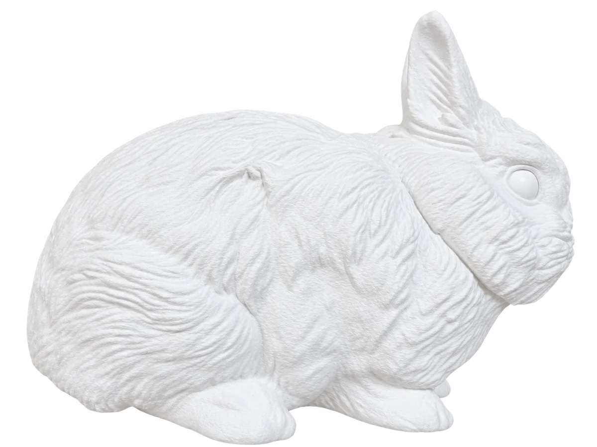 横向きうさぎフィギュアの3D完成イメージ