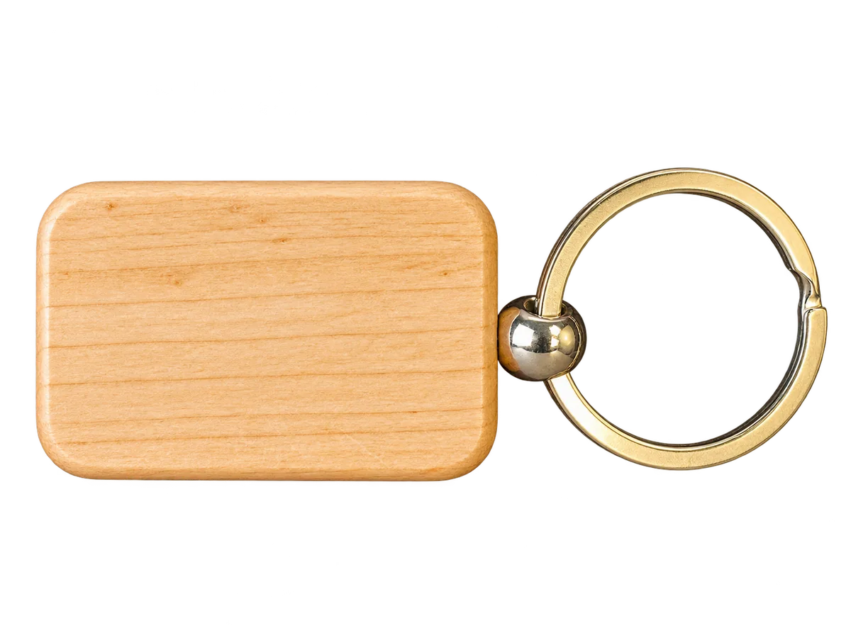 横長の木製キーホルダー素材