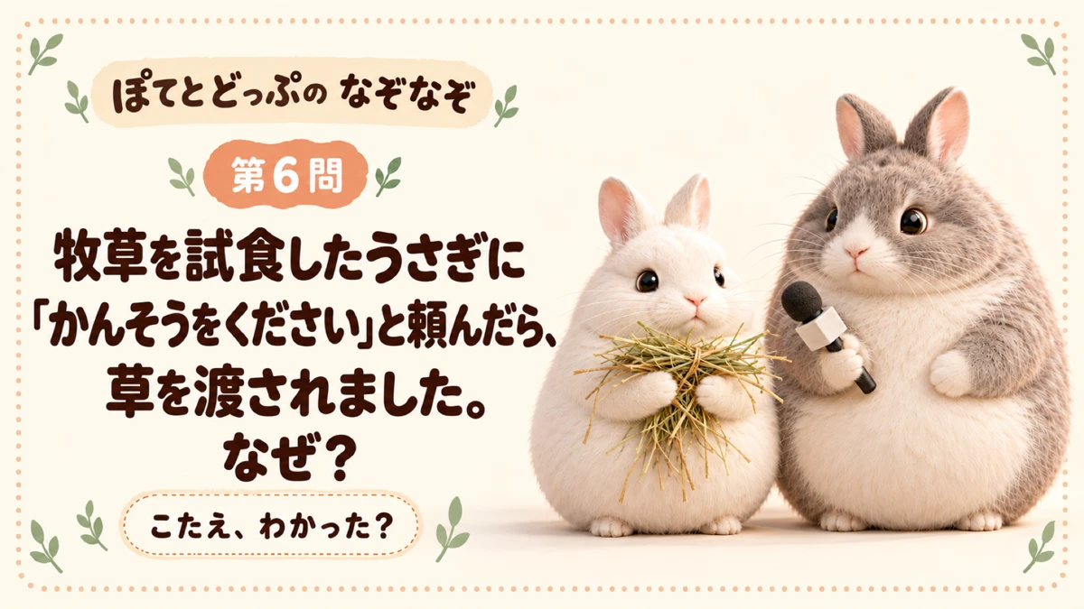 ぽてとどっぷのうさぎなぞなぞ 第6問